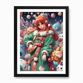 Christmas Girl 4 Art Print