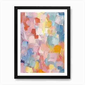 Pastels Impasto Brush Strokes 12 Art Print