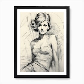 Sultry Gaze Art Print