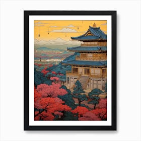 Kiyomizu Dera Temple, Japan Vintage Travel Art 2 Art Print