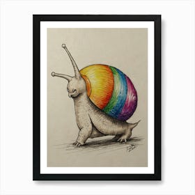 Rainbow Snail 3 Art Print