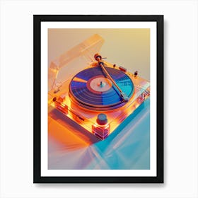 A Vinyl Record Player Art Print