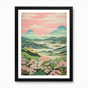 Mount Kuju In Oita, Japanese Landscape 4 Art Print