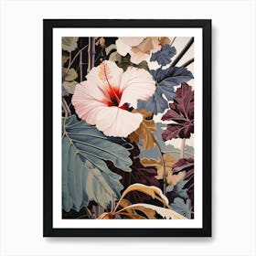 Flower Illustration Hibiscus 4 Art Print