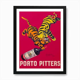 Porto Bitters Tiger Drink Vintage Poster Art Print