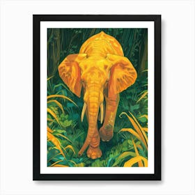 Elephant In The Jungle 5 Art Print