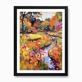 Autumn Gardens Painting Royal Botanic Garden Edinburgh 3 Art Print