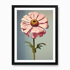 Floral Illustration Zinnia 2 Art Print