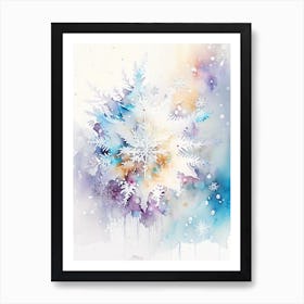 Unique, Snowflakes, Storybook Watercolours 2 Art Print