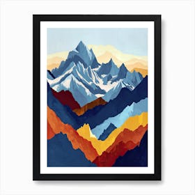 Mountain, Ethereal Essence: Alpine Peaks Art Print