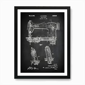 Sewing Machine Patent, Sewing Room Decor, Sewing Room Wall Decor, Sewing Room Sign, Seamstress Gifts, Sewing, Sewing Patent Print, Hs5101 Art Print