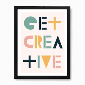 Get Creative In White Art Print