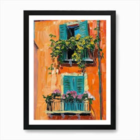 Balcony Painting In Marseille 4 Art Print