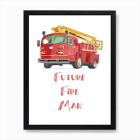 Fire Truck 2 Art Print