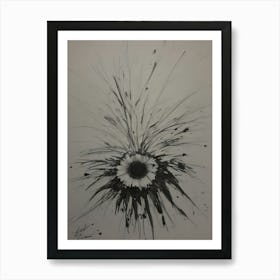 Flower In Black And White Art Print