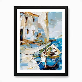 Boat By The Sea Art Print