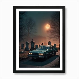 Graveyard 90s Horror Game (17) Art Print