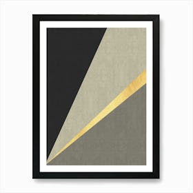 Golden geometric stroke 3 Art Print