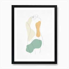 Women Line Art Art Print