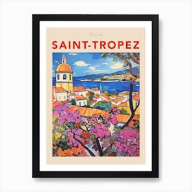 Saint Tropez France 2 Fauvist Travel Poster Art Print