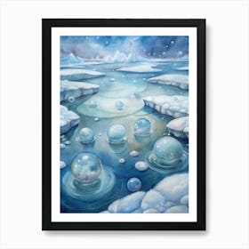 Bubbles In The Ice Art Print