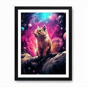 Squirrel In Space 3 Art Print