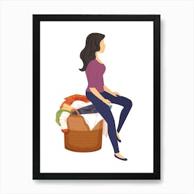 Art print, wallart, laundry basket..203 Art Print