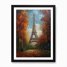 Eiffel Tower Paris France Pissarro Style 3 Art Print