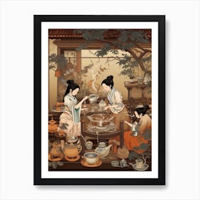 Chinese Tea Culture Vintage Illustration 10 Art Print