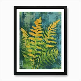 Holly Fern Painting 4 Art Print