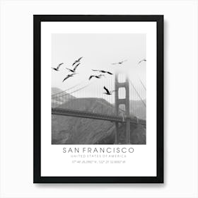 San Francisco Black And White Art Print