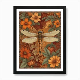 William Morris Dragonfly Autumn Exhibit (7) Art Print