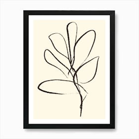 Leaf Line Art Print