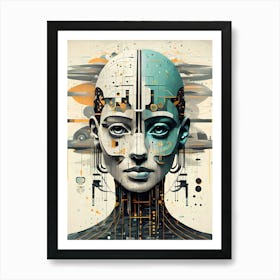 Ai Android Woman Art Print
