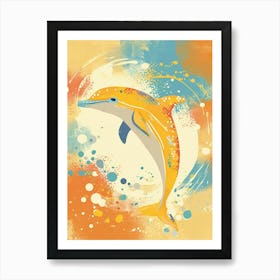 Yellow Dolphin 3 Art Print