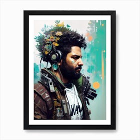 Cyber dude Art Print