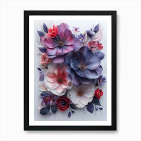 Paper Flowers 29 Art Print