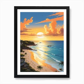 Painting That Depicts Carlisle Bay Beach Barbados 3 Art Print