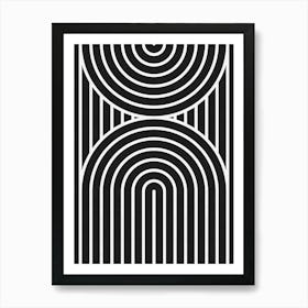 Curved line art 4 Art Print