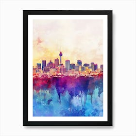 Auckland City Skyline 1 Art Print