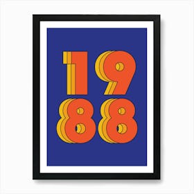 80s Retro - 1988 Art Print