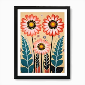 Flower Motif Painting Cosmos 4 Art Print