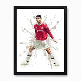 Cristiano Ronaldo Manchester United Art Print