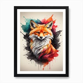 Fox Painting 1 Art Print