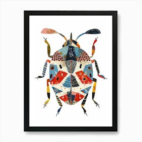 Colourful Insect Illustration Pill Bug 3 Art Print