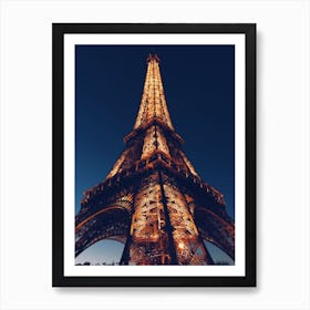 Eiffel Tower At Night Art Print