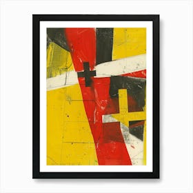 Red, Yellow And Black 3 Art Print