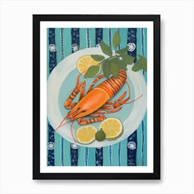 Crawfish Italian Still Life Painting Art Print