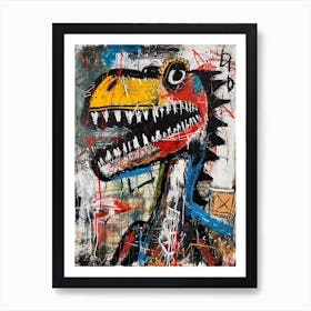 Graffiti Abstract Dinosaur 4 Art Print