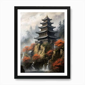 Historical Castles And Temples Japanese Style 3 Art Print